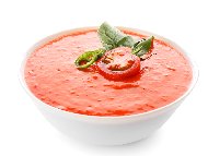 Рецепта Доматена крем супа с домати от консерва, лук и чесън